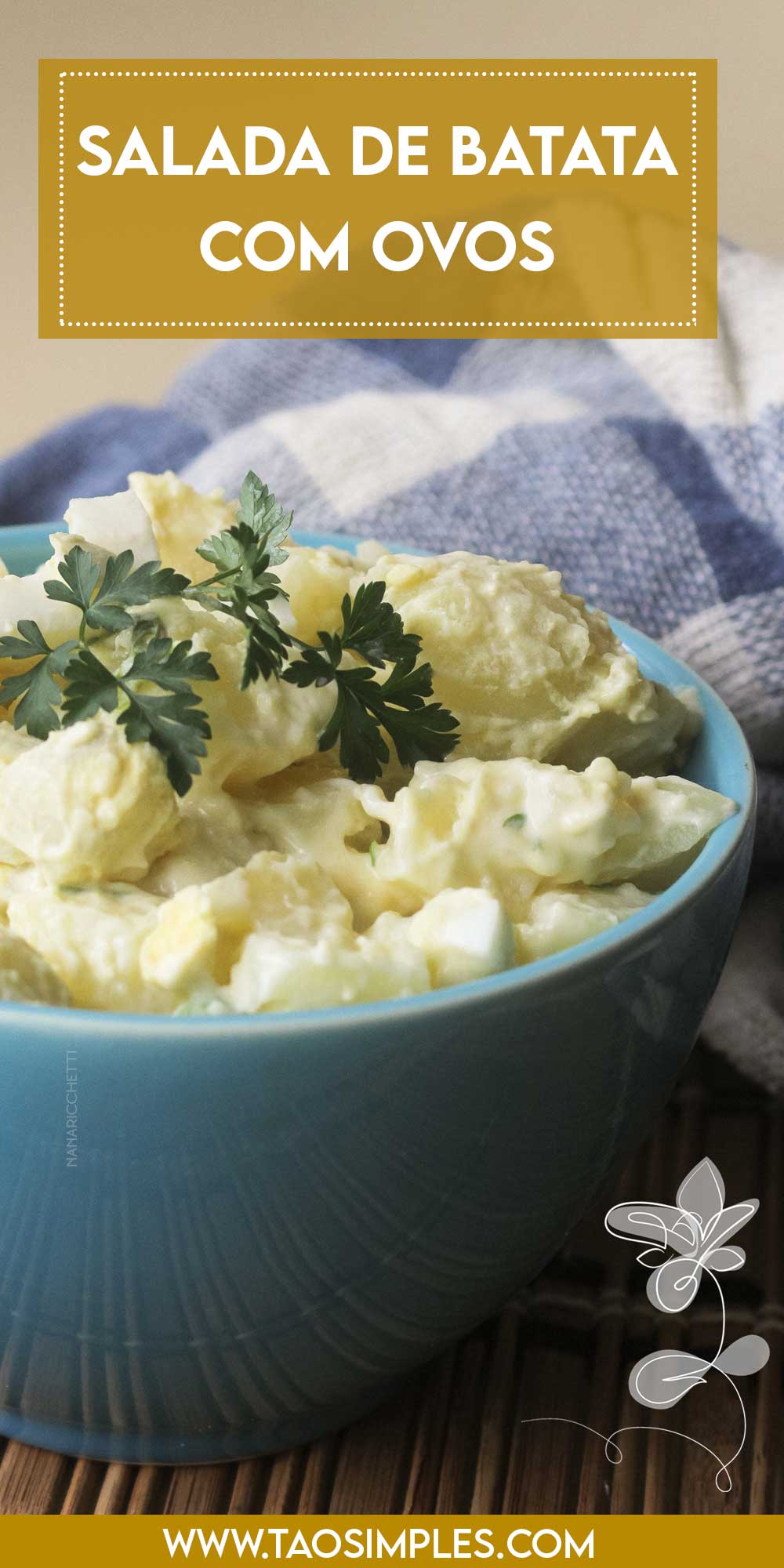 Receita de Salada de Batata com Ovos e Maionese - faça para o almoço da semana ou sirva no churrasco de domingo.