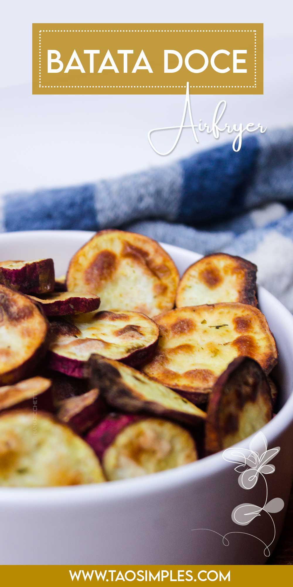 Aprenda a como fazer Batata Doce na Airfryer, essa receita é muito fácil. 