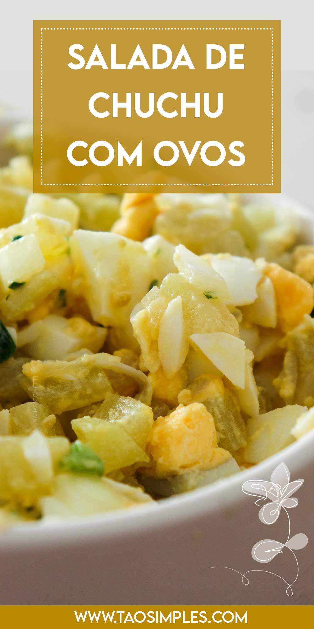 Receita de Salada de Chuchu com Ovos - faça nos dias quentes para o almoço da semana.