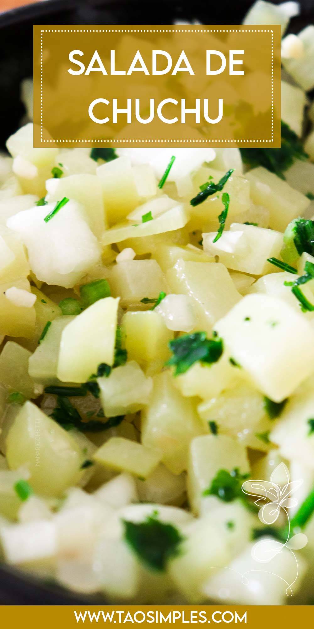 Receita de Salada de Chuchu - é muito fácil de fazer e já adianto que tem muita graça, sendo deliciosa.