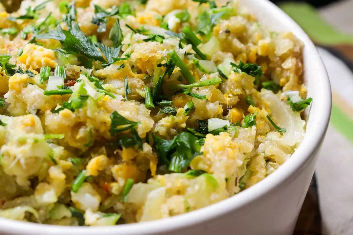 Viradinho de Abobrinha com Ovo com Farinha de Mandioca