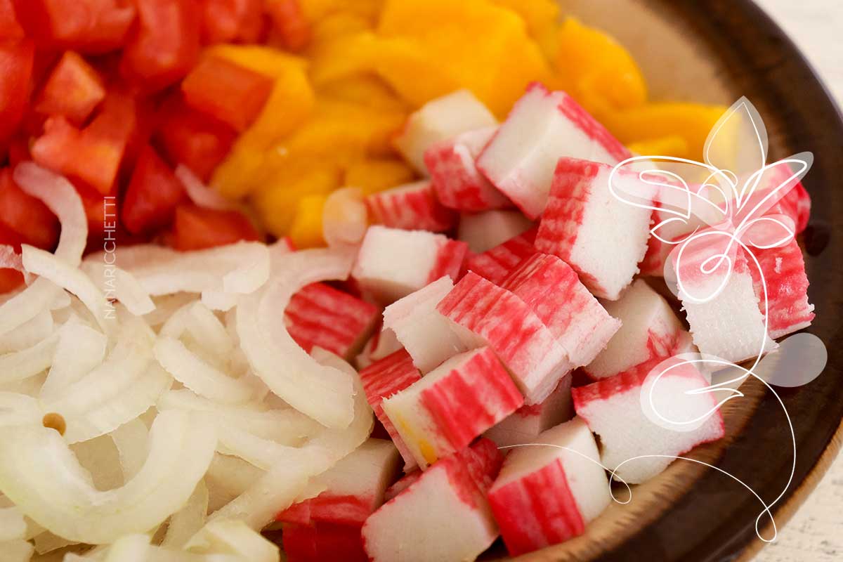 Receita de Salada de Alface com Kani Kama e Manga - faça uma salada para surpreender toda a família.