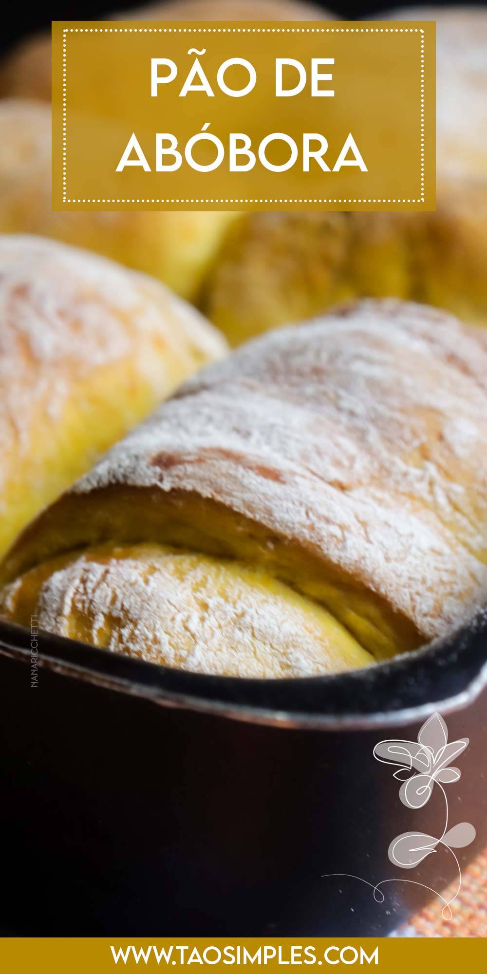 Receita de Pão de Abóbora - delicioso para o lanche da tarde.